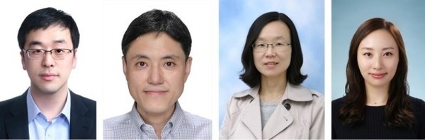 (왼쪽부터) 안성수-이상원-정인경 교수, 한민경 박사