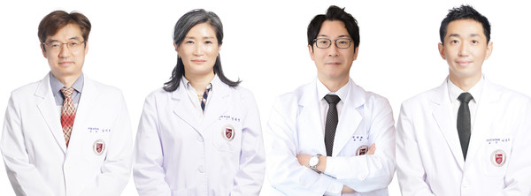 (왼쪽부터) 고려대안산병원 김기훈, 성화정, 이상헌, 이종하 교수