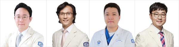 (왼쪽부터) 서울성모병원 비뇨의학과 방석환 교수, 홍성후 교수, 강산 전공의, 배웅진 교수