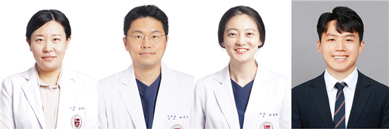 (왼쪽부터) 고려대 안암병원 신경과 김하욤 교수, 박진우 교수, 백설희 교수, 강현우 전공의